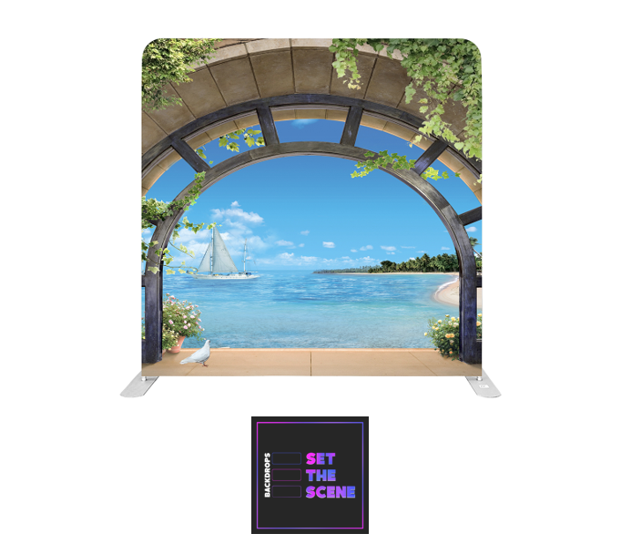 Balcony View Pillowcase Backdrop Cover