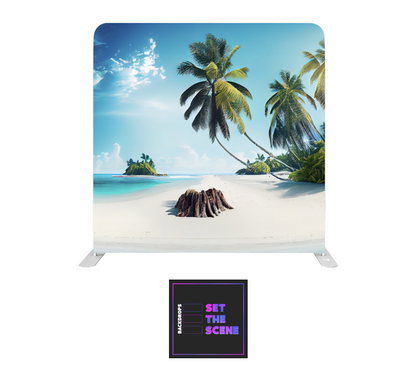 Tropical Beach Pillowcase Backdrop Cover