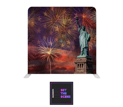 USA Fireworks Pillowcase Backdrop Cover