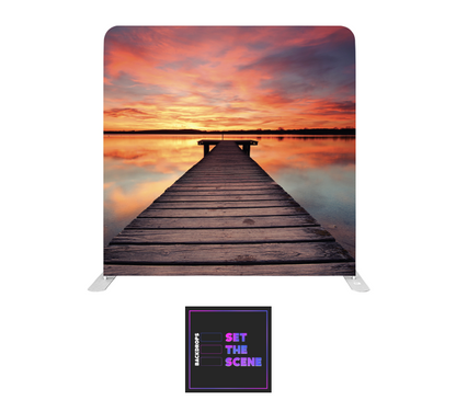 Sunset Jetty Pillowcase Backdrop Cover