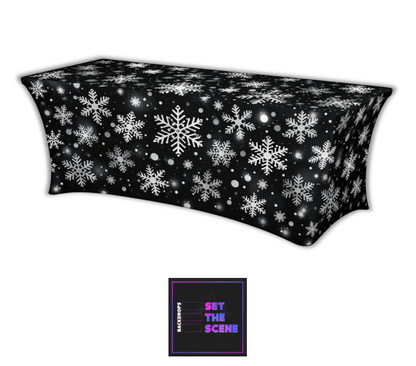 Snowflakes Lycra Table Cover