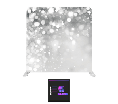 Silver Grey Bokeh Pillowcase Backdrop Cover