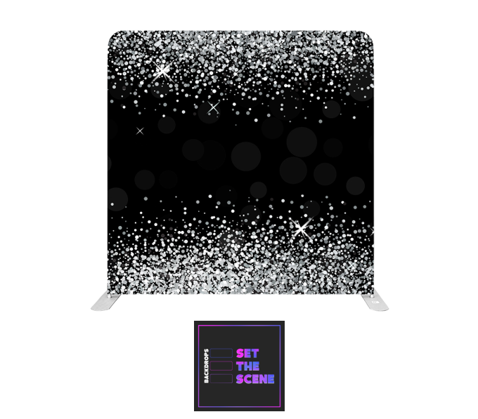 Silver Sparkle Pillowcase Backdrop Cover