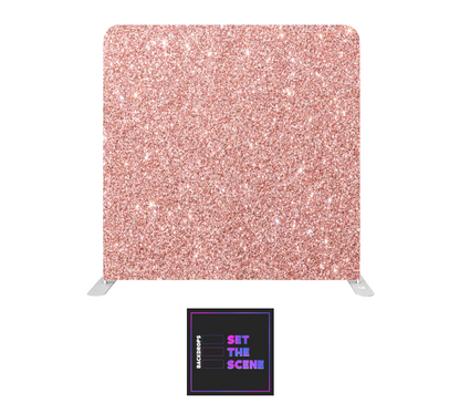 Pink Glitter Effect Pillowcase Backdrop Cover