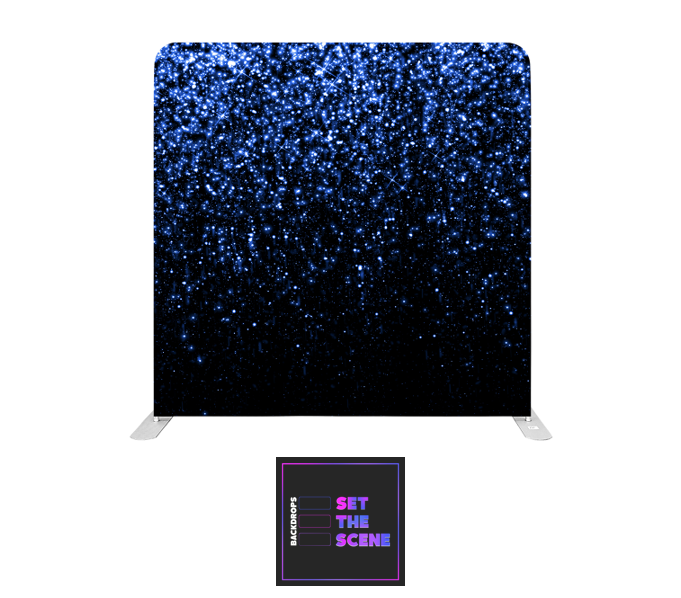 Blue Sparkle Pillowcase Backdrop Cover