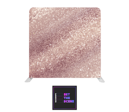 Rose Gold Glitter Effect Pillowcase Backdrop Cover