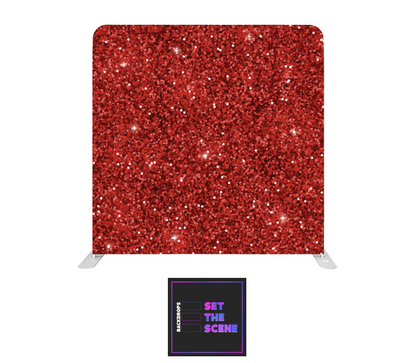 Red Glitter Effect Pillowcase Backdrop Cover