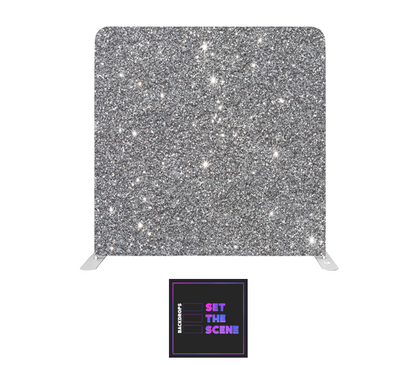 Grey Sparkle Pillowcase Backdrop Cover
