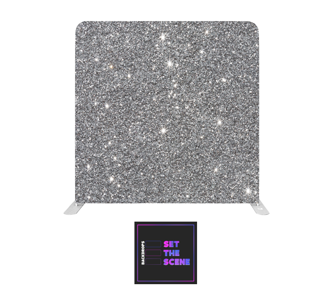 Grey Sparkle Pillowcase Backdrop Cover