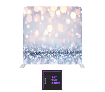 Silver Bokeh Pillowcase Backdrop Cover