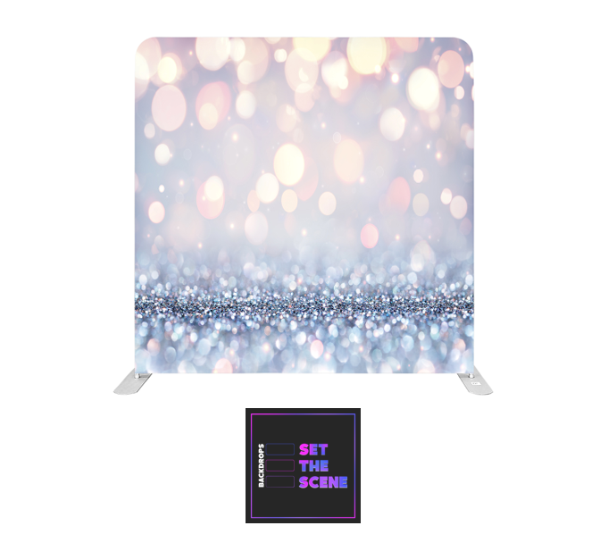 Silver Bokeh Pillowcase Backdrop Cover