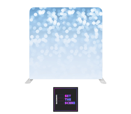 Blue Bokeh Pillowcase Backdrop Cover