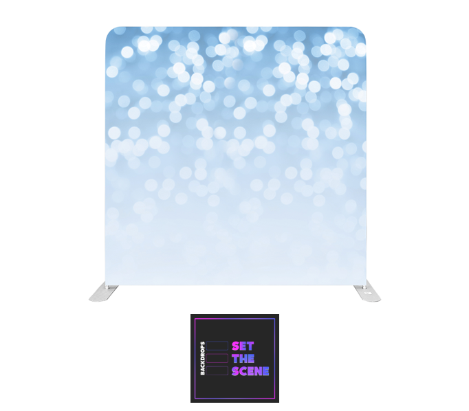 Blue Bokeh Pillowcase Backdrop Cover
