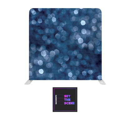 Blue Bokeh Pillowcase Backdrop Cover