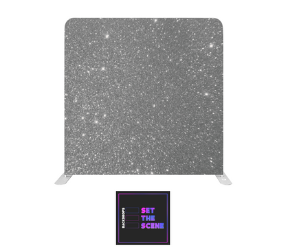 Grey Sparkle Pillowcase Backdrop Cover