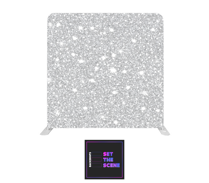 Silver Sparkle Pillowcase Backdrop Cover