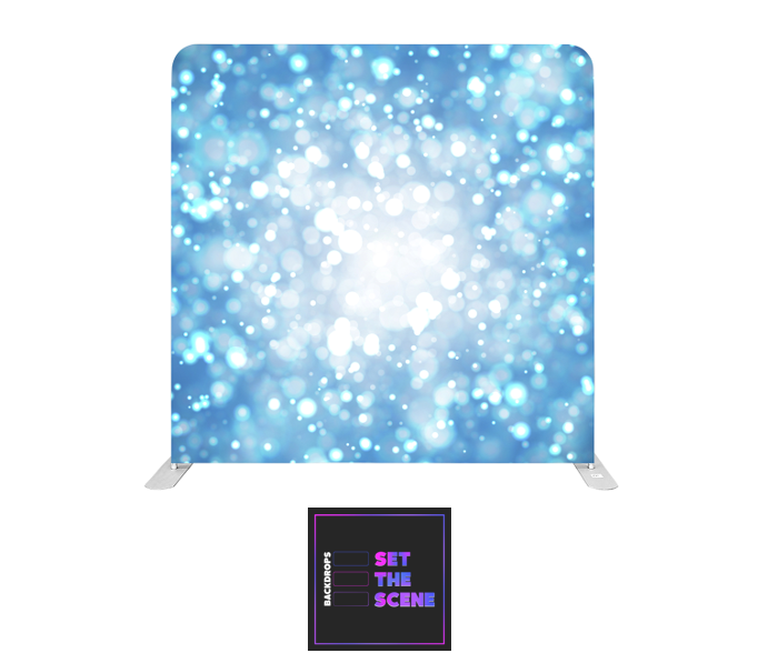 Blue Bokeh Pillowcase Backdrop Cover