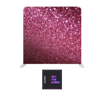 Pink Glitter Effect Pillowcase Backdrop Cover