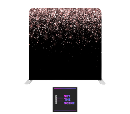 Pink Glitter Drop Pillowcase Backdrop Cover