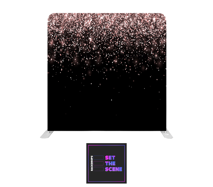 Pink Glitter Drop Pillowcase Backdrop Cover