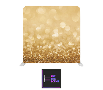 Gold Glitter Effect Pillowcase Backdrop Cover