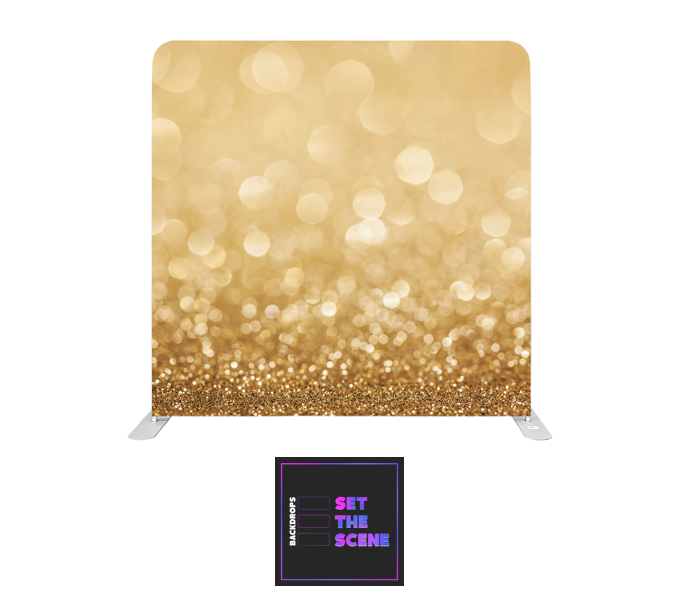 Gold Glitter Effect Pillowcase Backdrop Cover
