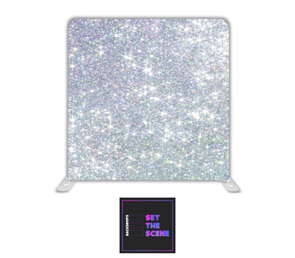 Silver Sparkle Pillowcase Backdrop Cover