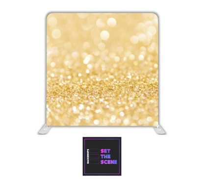 Gold Glitter Effect Pillowcase Backdrop Cover