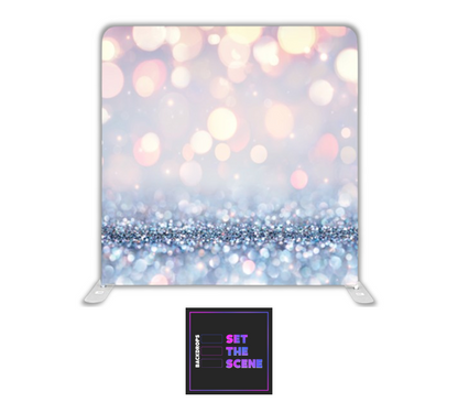 Silver Bokeh Effect Pillowcase Backdrop Cover
