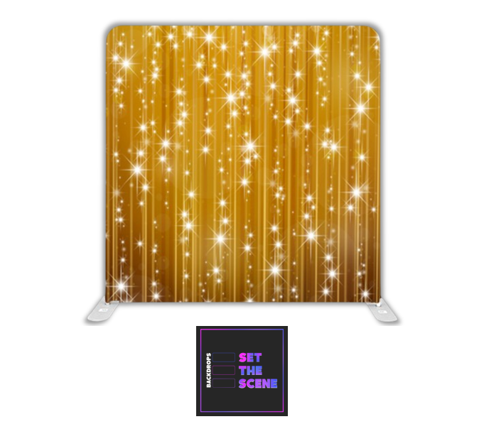 Golden Sparkle Effect Pillowcase Backdrop Cover