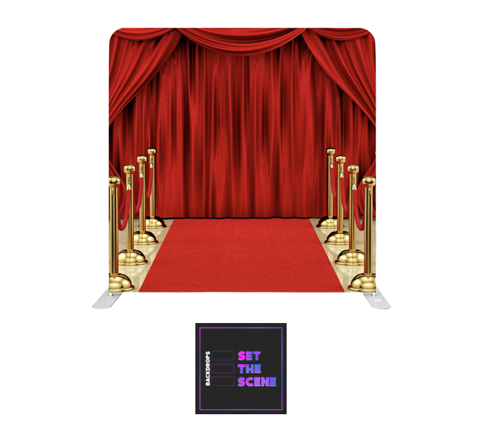 Red Carpet Red Curtain Pillowcase Backdrop Cover 