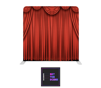Red Curtain Pillowcase Backdrop Cover