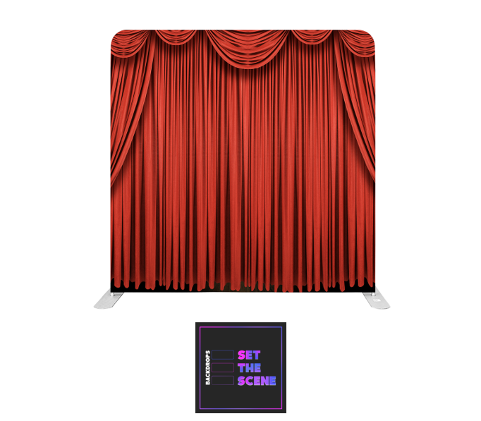 Red Curtain Pillowcase Backdrop Cover