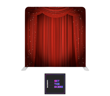 Red Curtain Pillowcase Backdrop Cover