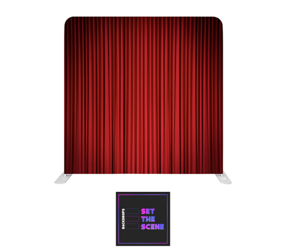 Red Curtain Pillowcase Backdrop Cover