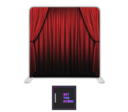 Red Curtain Pillowcase Backdrop Cover