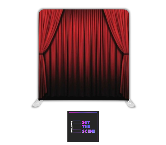 Red Curtain Pillowcase Backdrop Cover