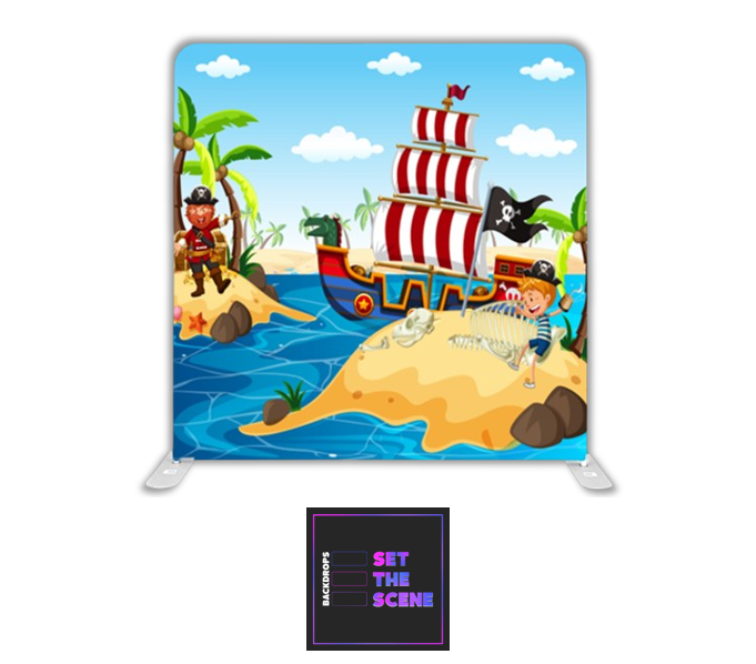 Pirate Ship Pillowcase Backdrop Cover