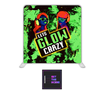 Lets Glow Crazy Neon Effect Pillowcase Backdrop Cover