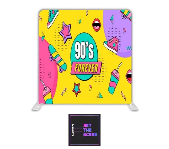 90's Forever Pillowcase Backdrop Cover