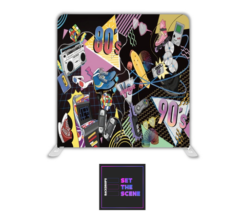 80s 90s Pillowcase Backdrop Cover