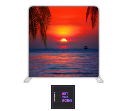 Tropical Sunset Pillowcase Backdrop Cover