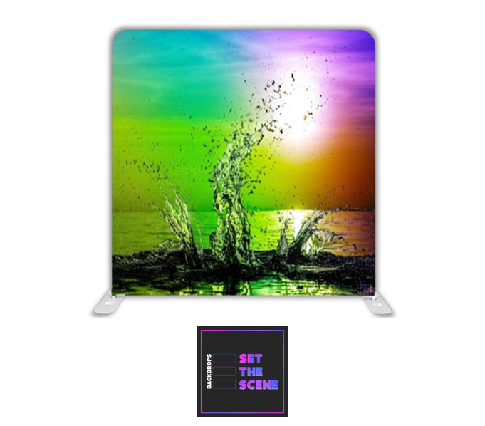 Rainbow Splash Pillowcase Backdrop Cover