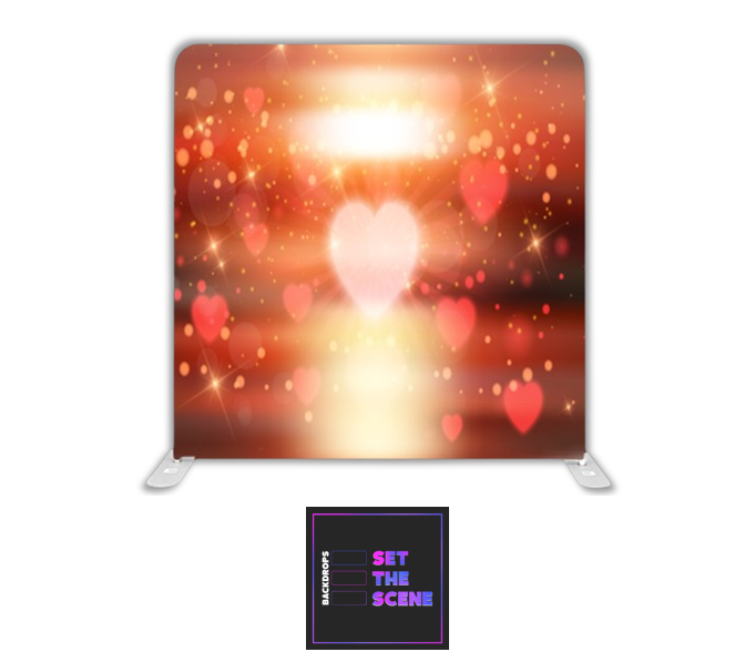 Sparkle Hearts Pillowcase Backdrop Cover